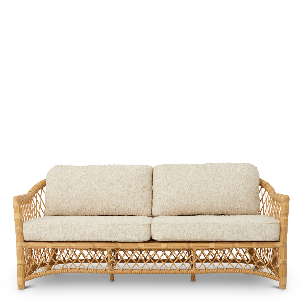 Eichholtz Outdoor Sofa Riverton faux rattan arden natural Transform alfresco lounging with the Outdoor Sofa Riverton in natural faux rattan and Arden natural- 4