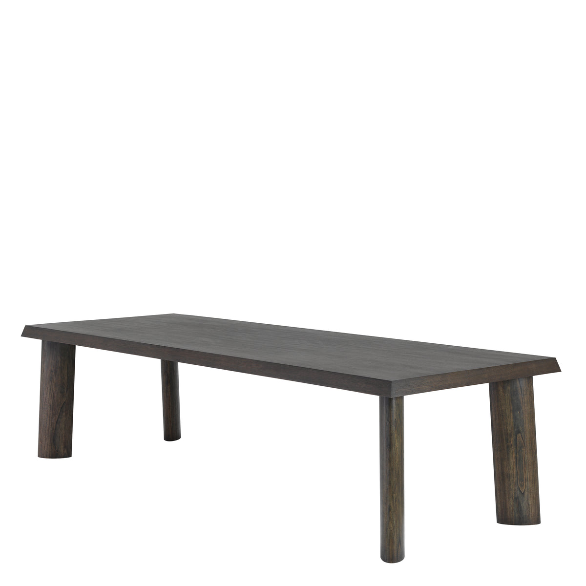 Eichholtz Dining Table Bari mocha straight oak veneer The Bari Dining Table has a minimal and robust look and stands out thanks to its angled legs and bev