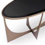 Eichholtz Console Table Elegance brushed brass finish The Elegance Console Table boasts an impressive fusion of curved and geometric shapes to create a st