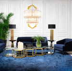 Eichholtz Rug Baldwin sapphire 300 x 400 cm Featuring a Greek key pattern, the hand woven Sapphire Baldwin Carpet 300x400cm has a nice sheen and