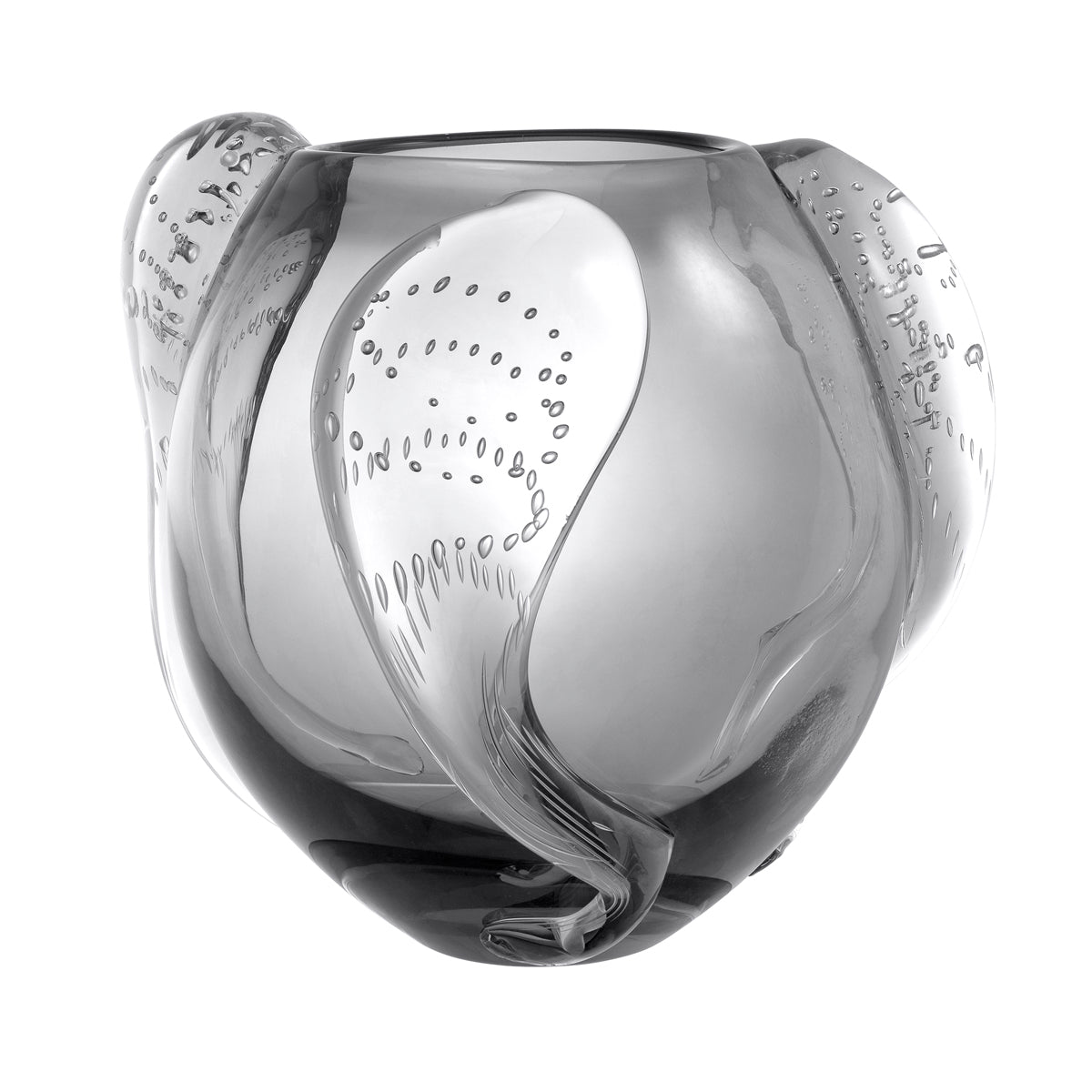 Eichholtz Vase Sianluca L grey glass Transform your living space into something special with the gorgeous large Sianluca Vase. Fusing art