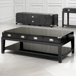 Eichholtz Coffee Table Military waxed black finish The Military Coffee Table is suitable for both classic and contemporary interiors. A simple yet stur