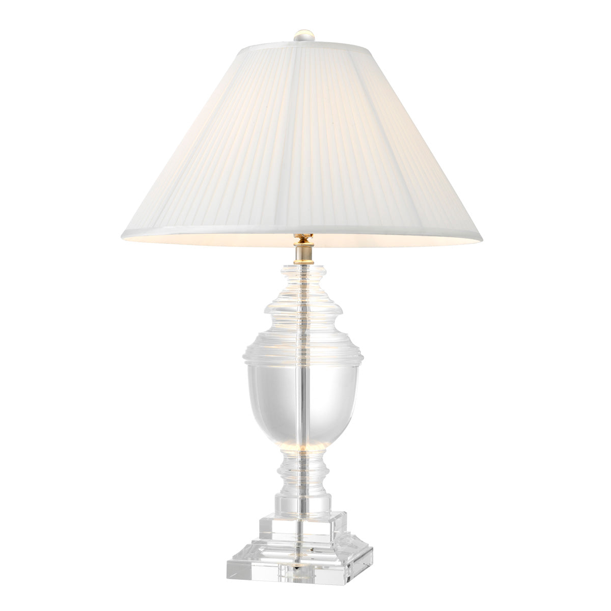 Eichholtz Table Lamp Noble Crystal incl white shade Channel timeless style into your interior space with the Noble Table Lamp. Perfect for both classic