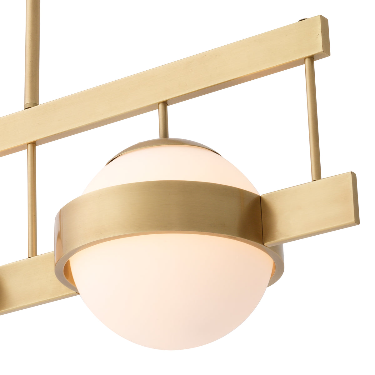 Eichholtz Chandelier Biba antique brass finish Mid-Century Modern in style, Chandelier Biba is a great lighting solution for contemporary open plan