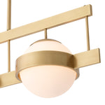 Eichholtz Chandelier Biba antique brass finish Mid-Century Modern in style, Chandelier Biba is a great lighting solution for contemporary open plan