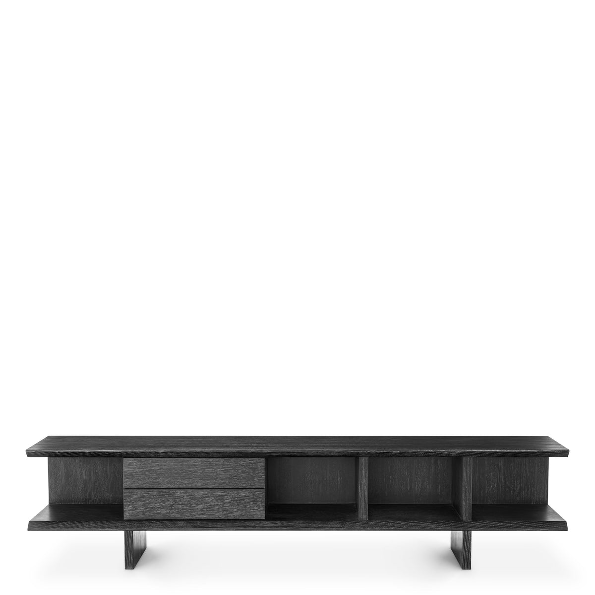 Eichholtz TV Cabinet Guerroro charcoal grey oak veneer The charcoal grey oak veneer Guerroro TV Cabinet is a sleek and stylish addition to any living room. - 2
