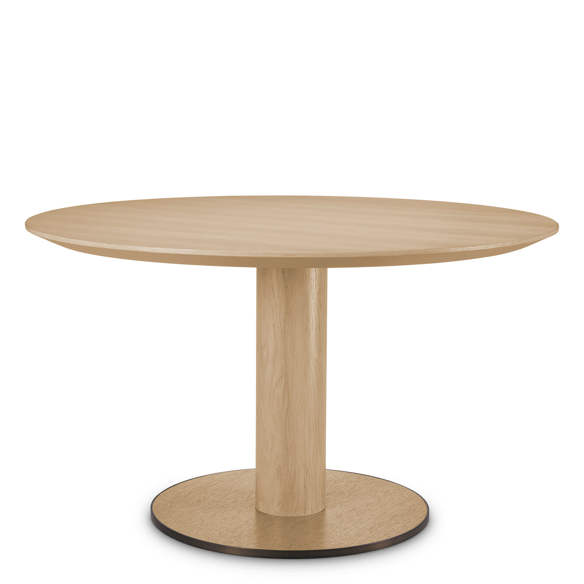 Eichholtz Dining Table Astro natural oak veneer bronze finish Introducing the resplendent Astro Dining Table, a true masterpiece for discerning tastes. Its