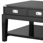 Eichholtz Coffee Table Military waxed black finish The Military Coffee Table is suitable for both classic and contemporary interiors. A simple yet stur