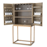 Eichholtz Bar Cabinet Highland washed oak veneer Present your collection of liquors and wines in the Mid-Century Modern style Bar Cabinet Highland. W