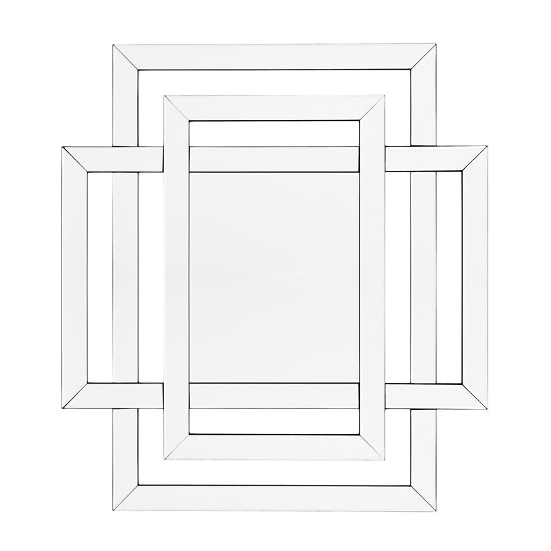 Eichholtz Mirror Mortimer clear mirror glass The distinctive Mortimer Mirror features an interlocking mirrored frame of clear mirror glass. This