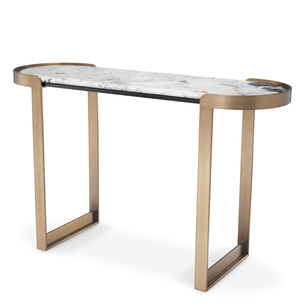 Eichholtz Console Table Fabio brushed brass finish Taking inspiration from Art Deco design, the Fabio Console Table is a stylish addition to any hallwa