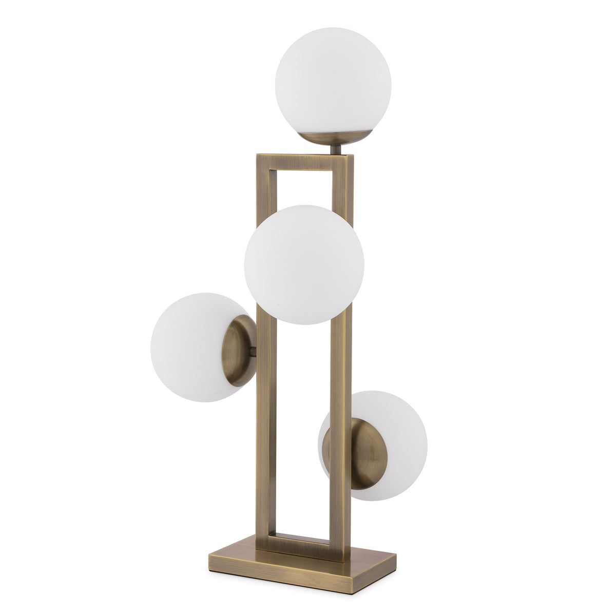 Eichholtz Table Lamp Pascal light brushed brass finish The distinguished Pascal Table Lamp is characterised by a sleek rectangular frame with a light brush