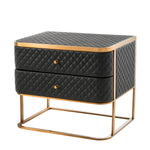 Eichholtz Nightstand Monfort brushed brass finish With its seductive curves and vintage look, the 2-drawer Monfort Nightstand is a must-have in your b