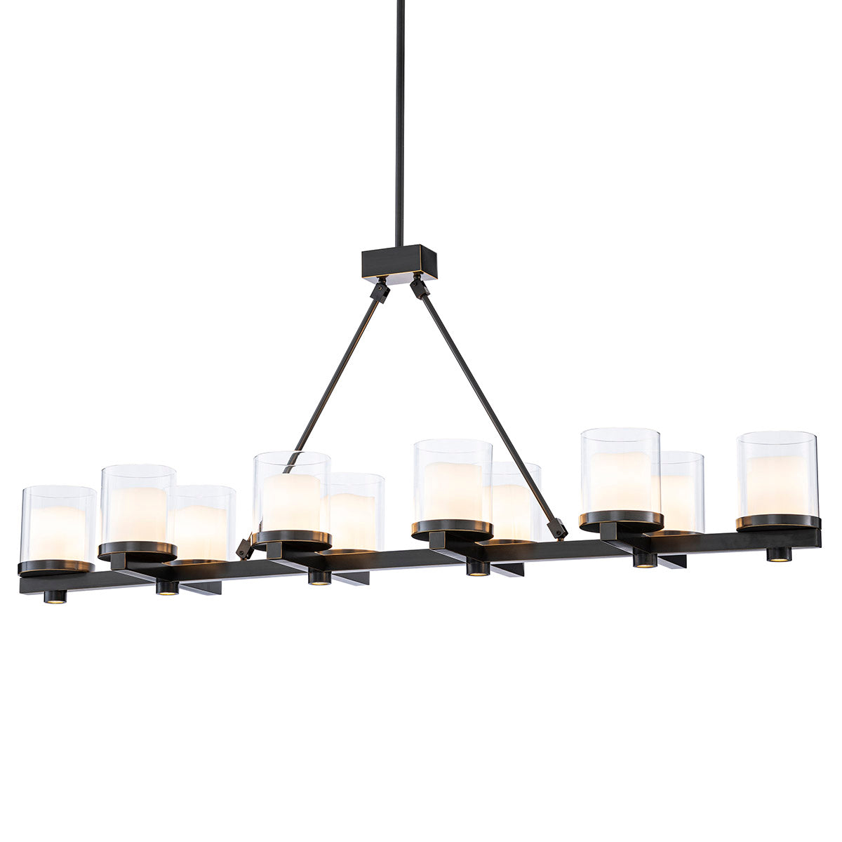 Eichholtz Chandelier Donovan bronze highlight finish Perfect for hanging over a dining table or kitchen island, Chandelier Donovan pairs a handsome look