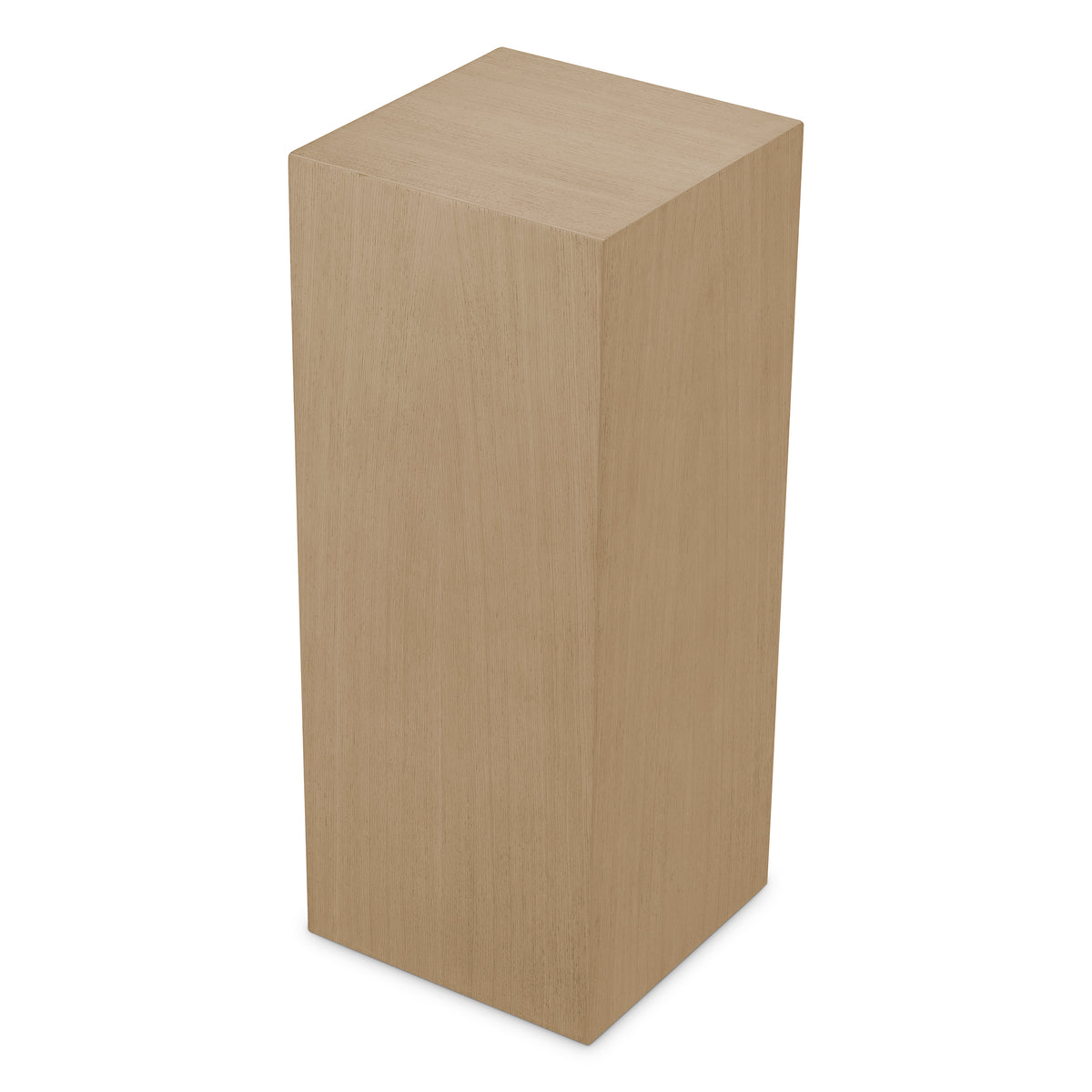 Beige hexagonal pedestal on a white background