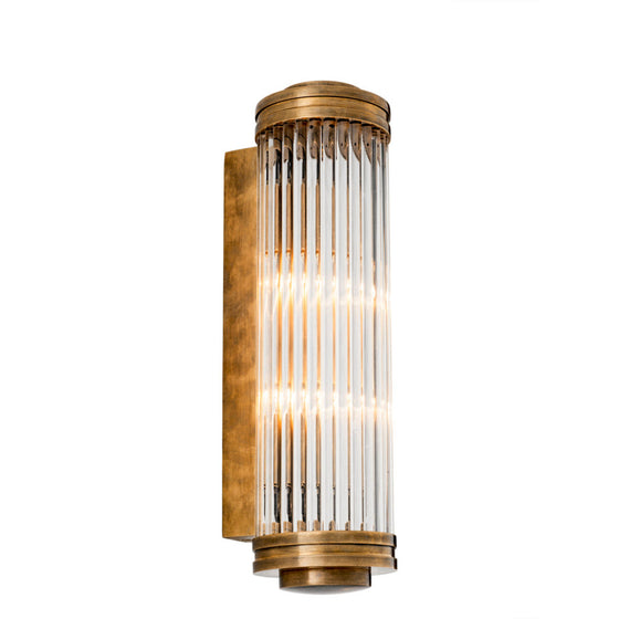 Wall Lamp Gascogne L Vintage brass finish | clear glass Lighting 110493UL