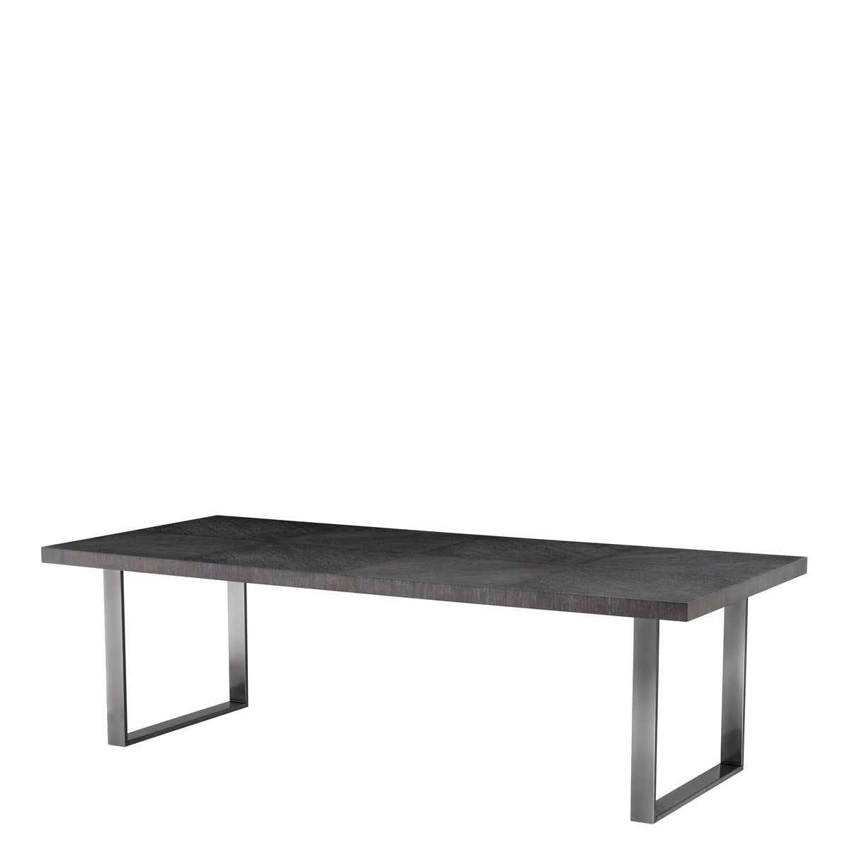 Alternate perspective of Dining Table Borghese — Charcoal Oak Veneer, Black Nickel finish (Image 6)