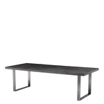 Alternate perspective of Dining Table Borghese — Charcoal Oak Veneer, Black Nickel finish (Image 6)