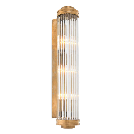 Wall Lamp Gascogne XL Vintage brass finish | clear glass Lighting 112420UL