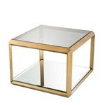 Eichholtz Side Table Callum — Brushed Brass, Smoke Glass, Mirror Glass hero image (Image 1)