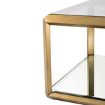 Side Table Callum by Eichholtz in a styled setting — Brushed Brass, Smoke Glass, Mirror Glass (Image 4)