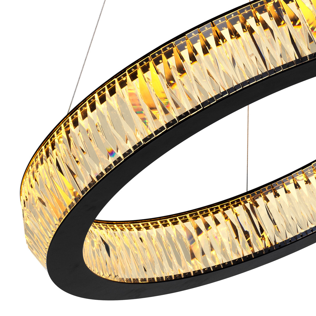 Chandelier Vancouver L by Eichholtz in a styled setting — Black, Crystal Glass (Image 4)