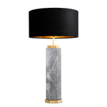 Eichholtz Table Lamp Newman — Grey Marble, Antique Brass hero image (Image 1)