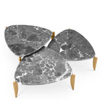 Angled view of Coffee Table Regioni set of 3 showing proportions and detailing (Image 3)