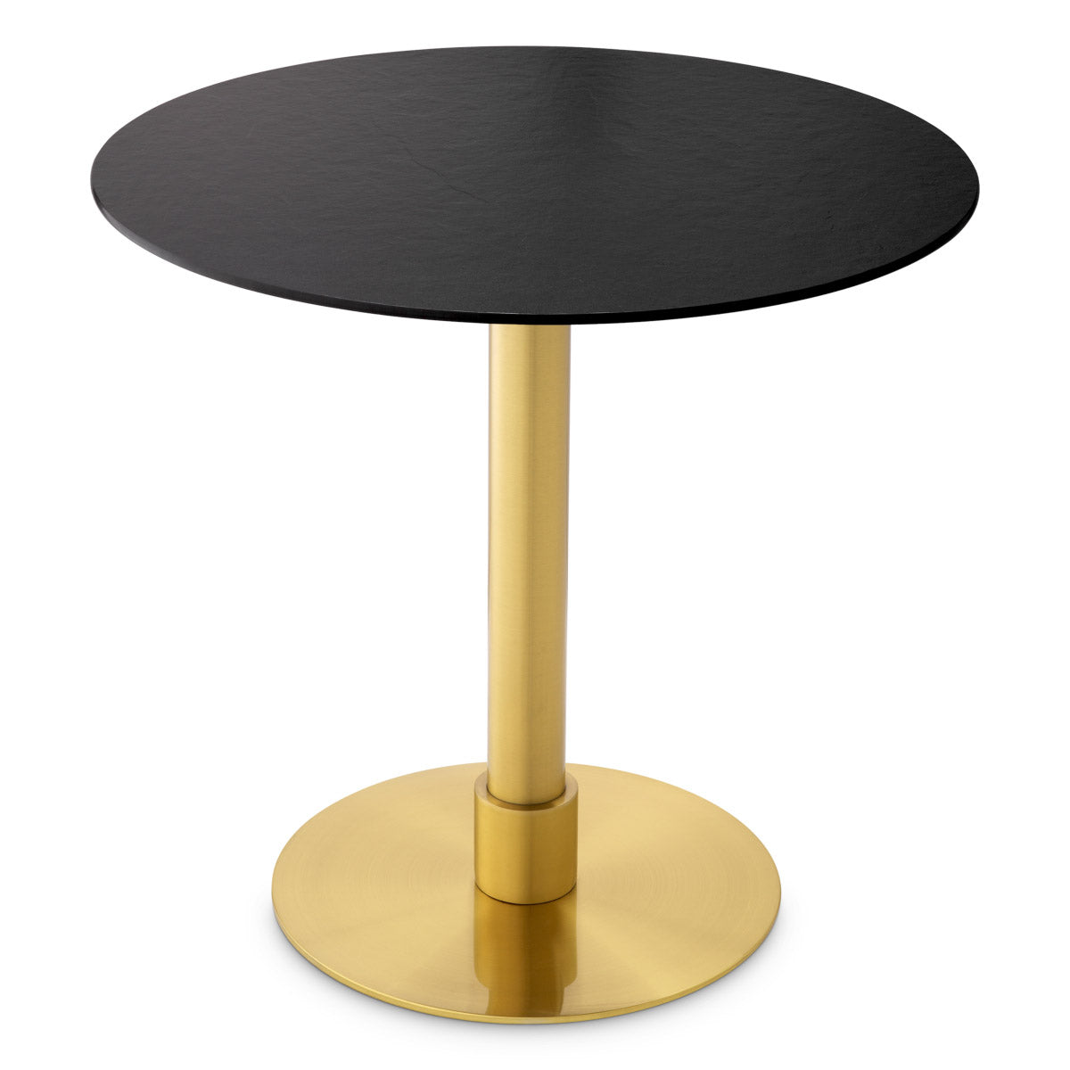 Dining Table Terzo Round Brushed brass finish | ceramic slate look Tables 115555 3
