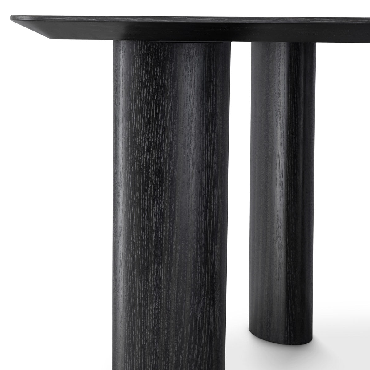 Alternate perspective of Dining Table Bergman L — Charcoal Grey Oak Veneer finish (Image 6)