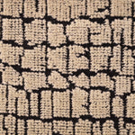 Close-up of Rug Nirvana 78.74" X 118.11" highlighting Fabric and Black, Ivory, Hand Knotted, 100% Wool Pile (Image 2)