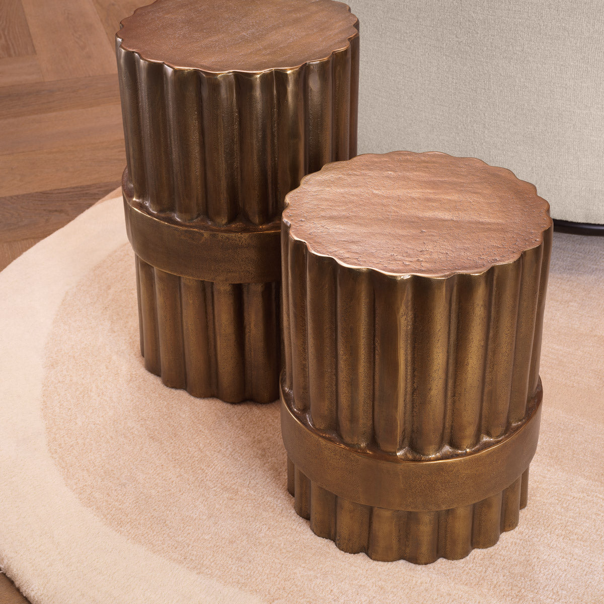 Alternate perspective of Side Table Padua S — Antique Brass finish (Image 6)