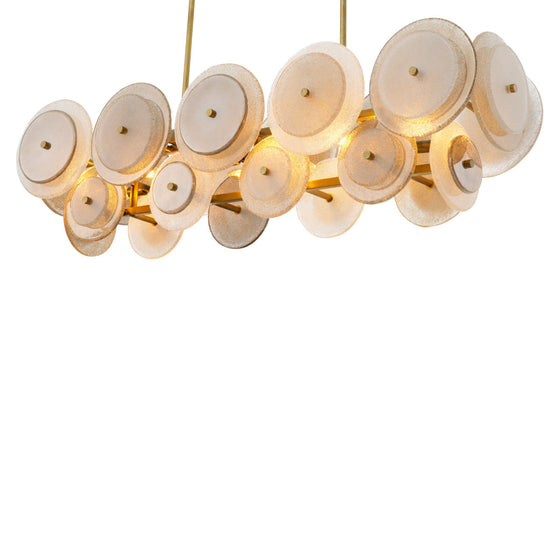 Chandelier Hyde Vintage brass finish | handmade glass Lighting 118358UL 2
