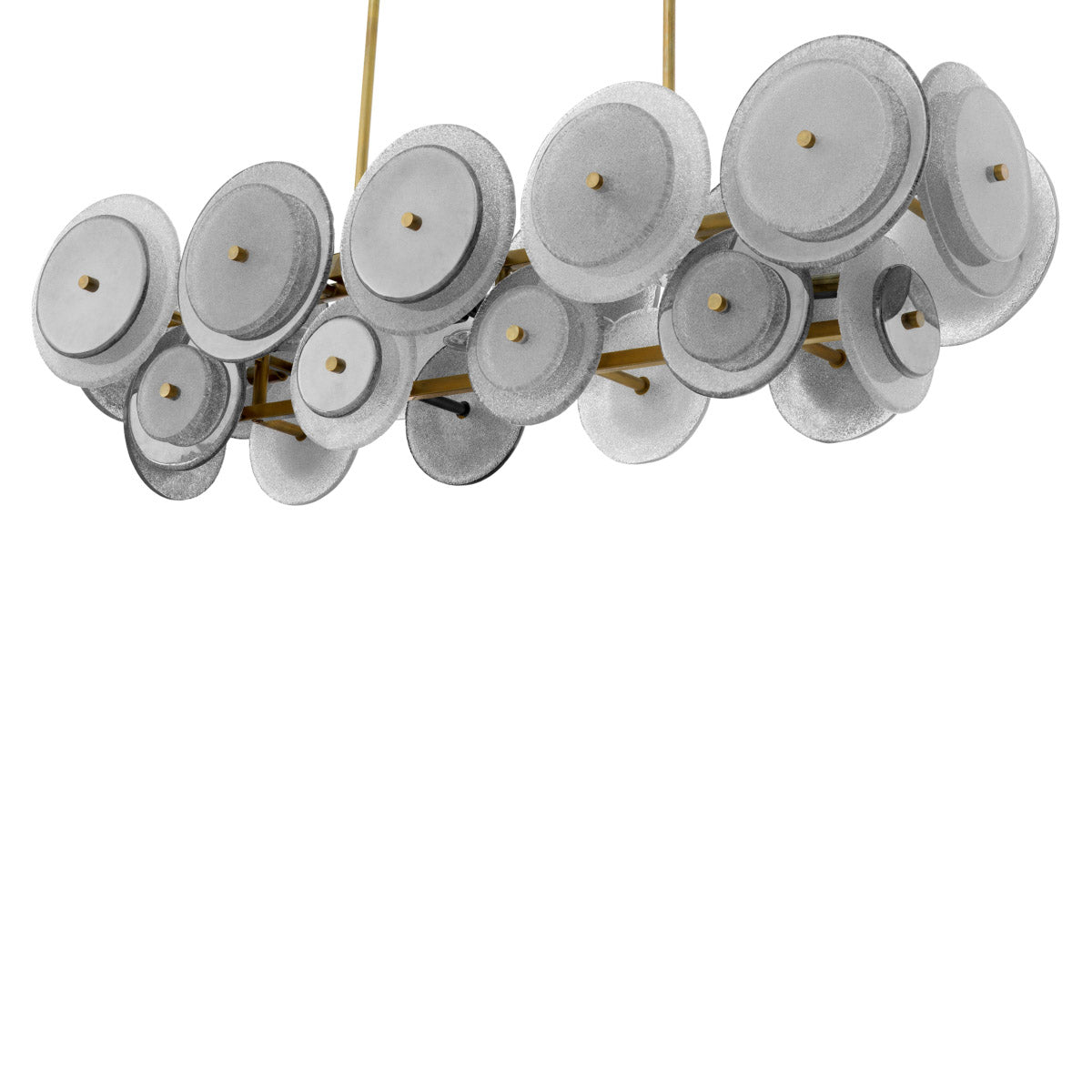 Chandelier Hyde Vintage brass finish | handmade glass Lighting 118358UL 4