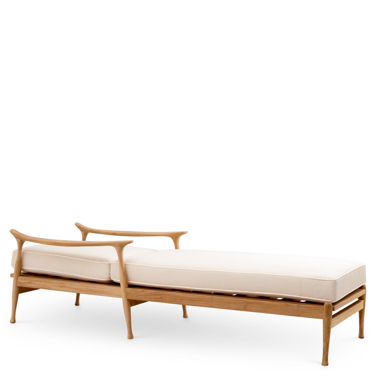 Outdoor Daybed Manzo Natural teak | flores off-white Outdoor 118465 4