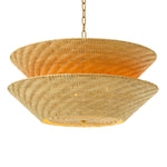 Chandelier Tavira Natural rattan | vintage brass finish Lighting 118657UL 2