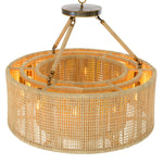 Chandelier Bernardi Natural rattan | vintage brass finish Lighting 118678UL 5