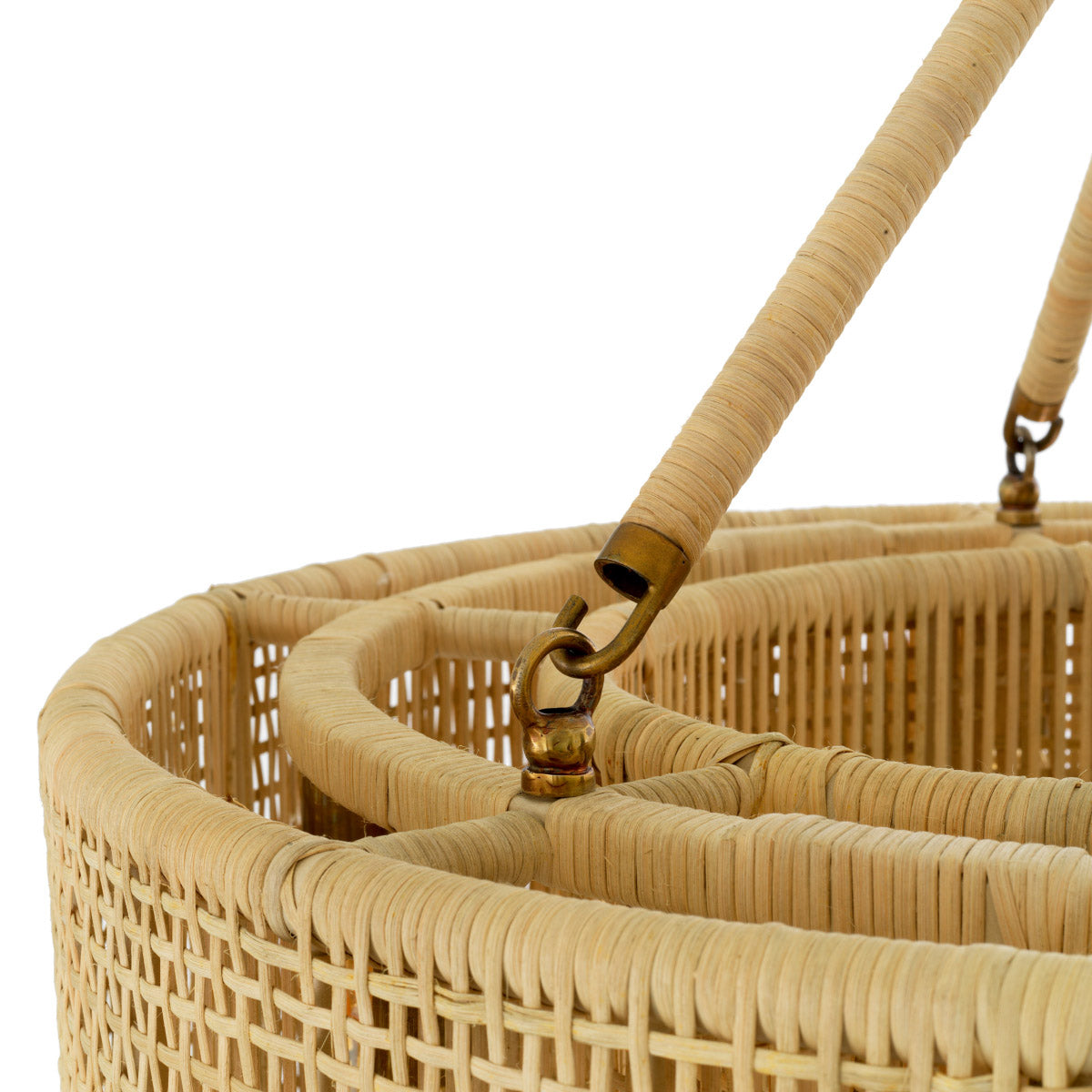 Chandelier Bernardi Natural rattan | vintage brass finish Lighting 118678UL 7