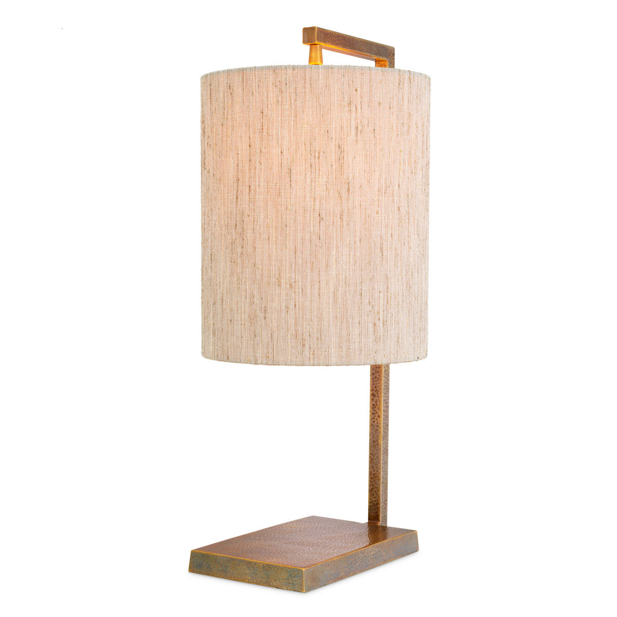 Table Lamp Volturno Vintage brass finish, Including beige structured shade 100% polyester Lighting 118772UL 2