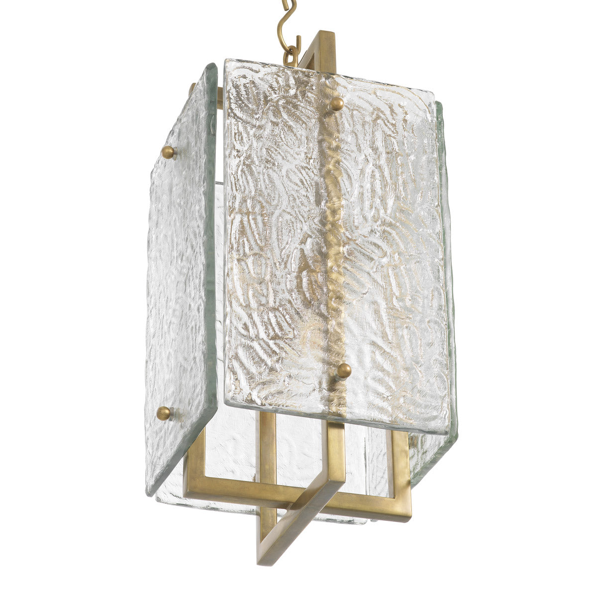 Pendant Solara by Eichholtz in a styled setting — Vintage Brass, Handblown Glass (Image 4)
