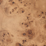 Close-up of Trolley Mayfair highlighting premium materials and Light Brown Mappa Burl Veneer (Image 2)