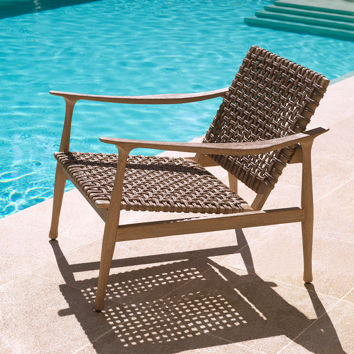 Outdoor Chair Manzo Aged teak | greige rope Outdoor 119230 3