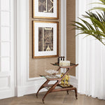 Lifestyle angle of Trolley Manzo Double with refined Classic Brown, Clear Glass tones (Image 8)