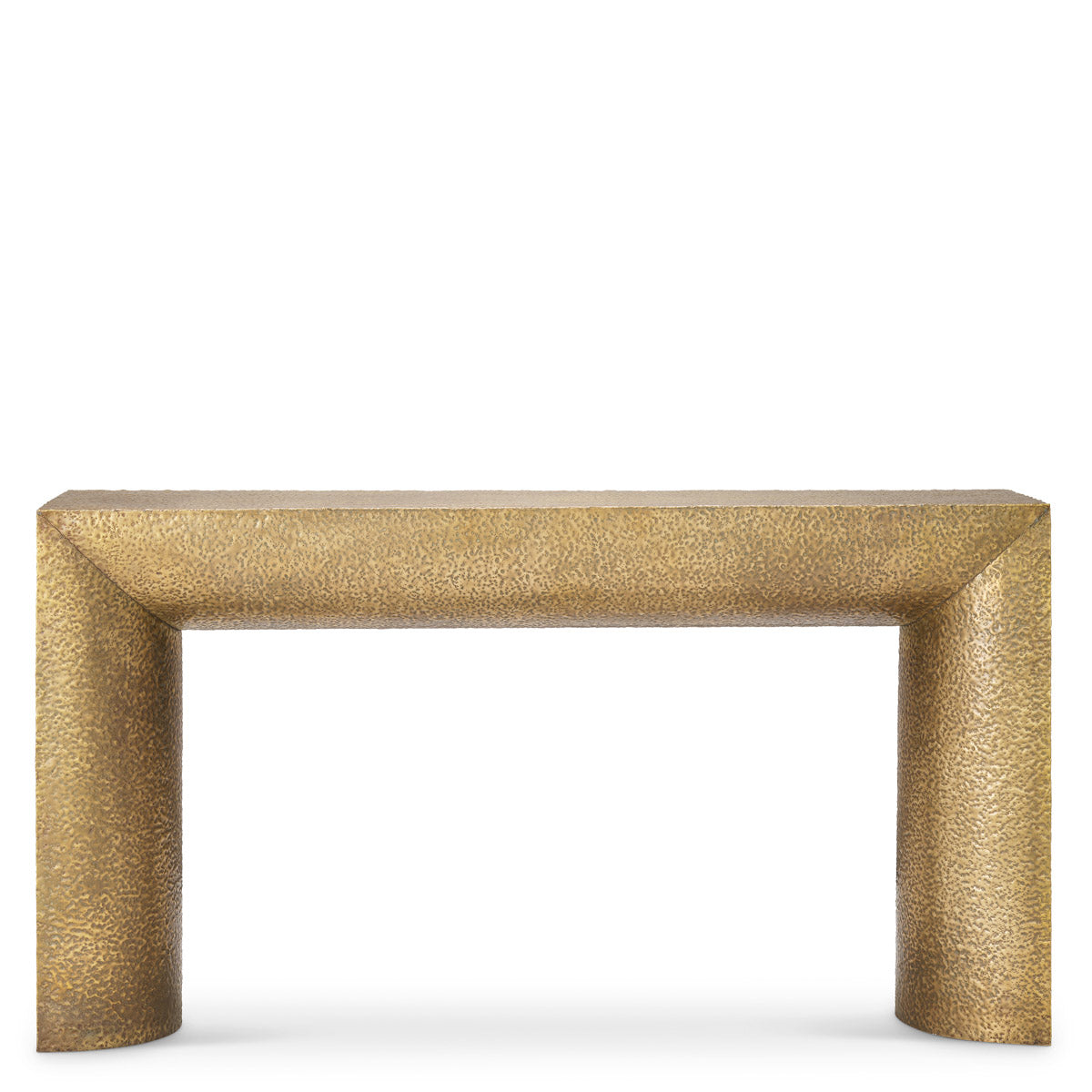 Close-up of Console Table Drayton highlighting Brass and Hammered Vintage Brass (Image 2)