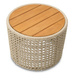 Outdoor Side Table Trinity Natural teak | cream rope Outdoor 119352 4