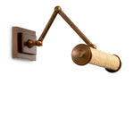 Wall Lamp Luca S Natural rattan | antique brass finish Lighting 119353UL 3