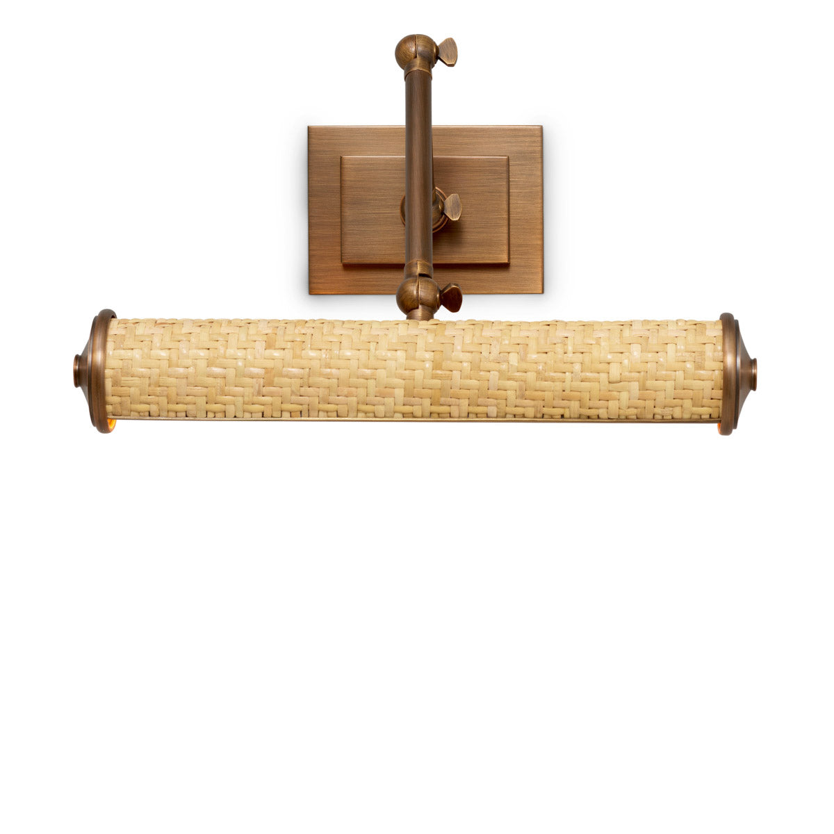 Wall Lamp Luca S Natural rattan | antique brass finish Lighting 119353UL 4