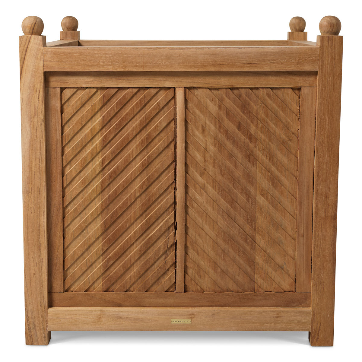 Outdoor Planter Stanmore by Eichholtz in a styled setting — Natural Teak (Image 4)