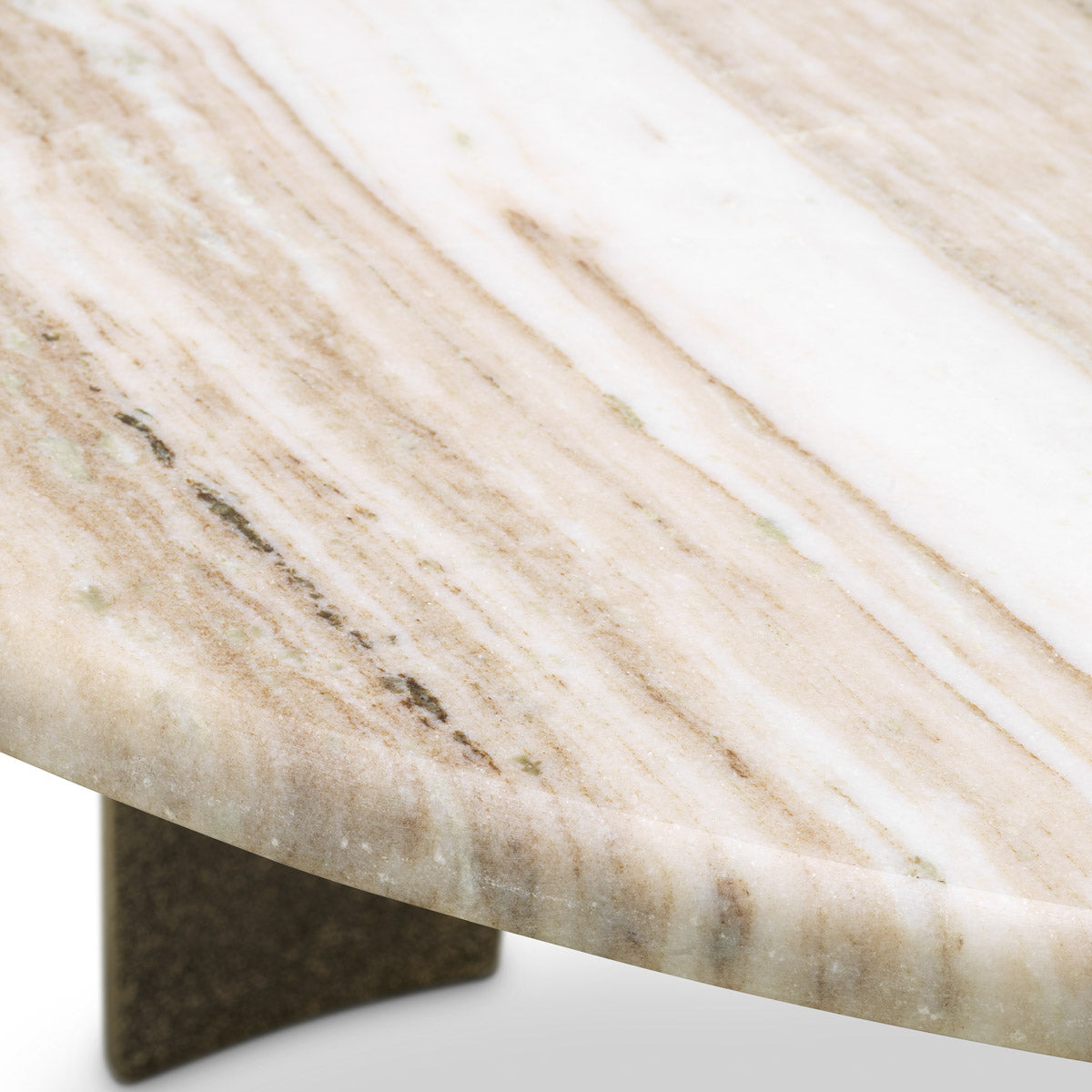 Alternate perspective of Dining Table Bodega Round — Antique Brass, Beige Marble Top finish (Image 6)