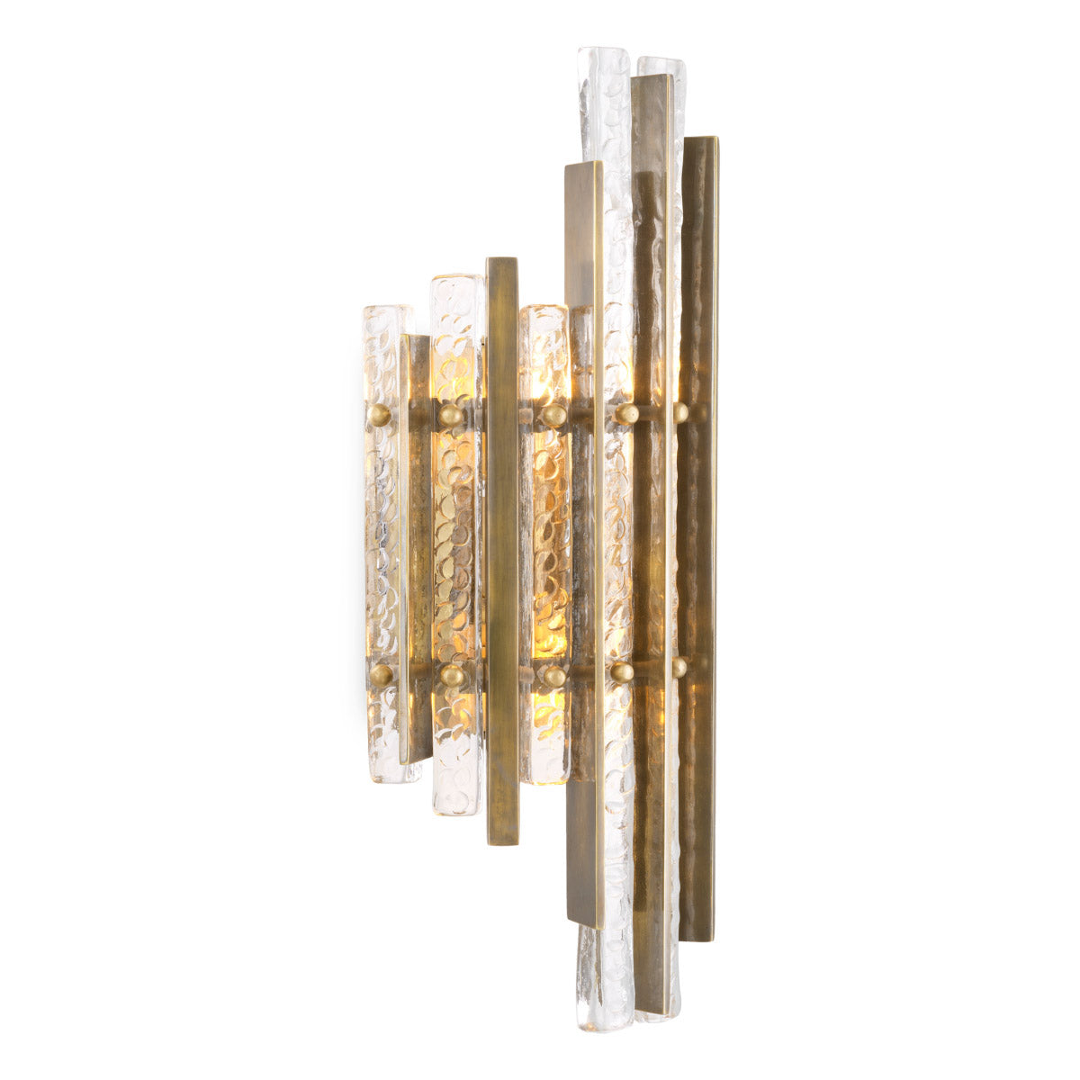 Wall Lamp Leonora Vintage brass finish | handmade glass Lighting 119393UL 5